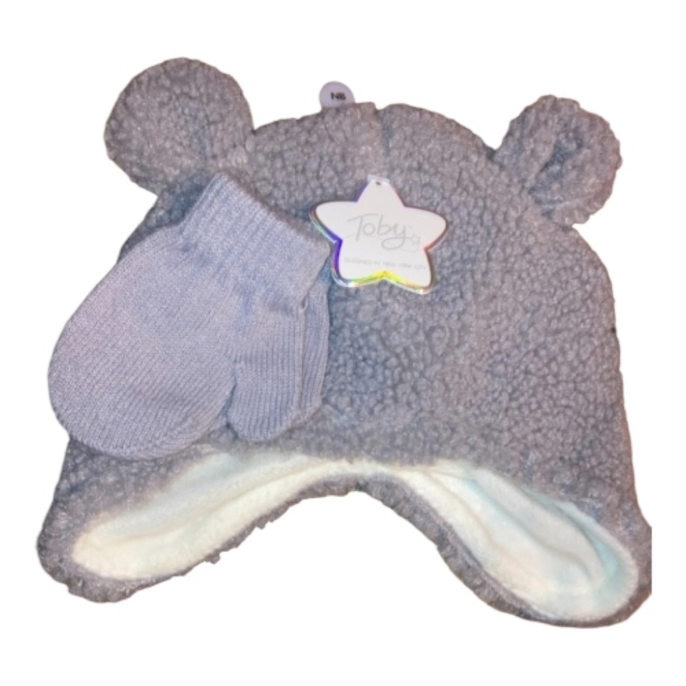 NWT Toby Toboggan and Gloves Newborn Baby Size